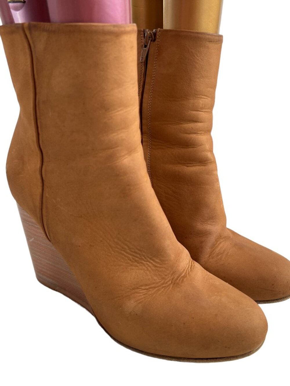 Maison Margiela boots New Plexi Wedge brown leather EU 39 high heel booties